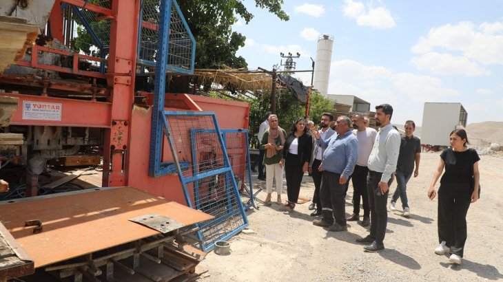 Eş Başkanlarımız Beton Parke ve Boru Üretim Tesisinde İncelemelerde Bulundu.
