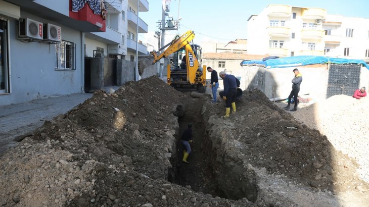  Yafes Mahallesi Kanalizasyon Hattında Onarım Çalışması.