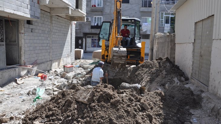 300'lük Kanalizasyon hattı onarım çalışması