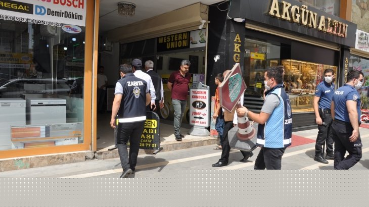 İlçemizde Kaldırım İşgaline İzin Yok